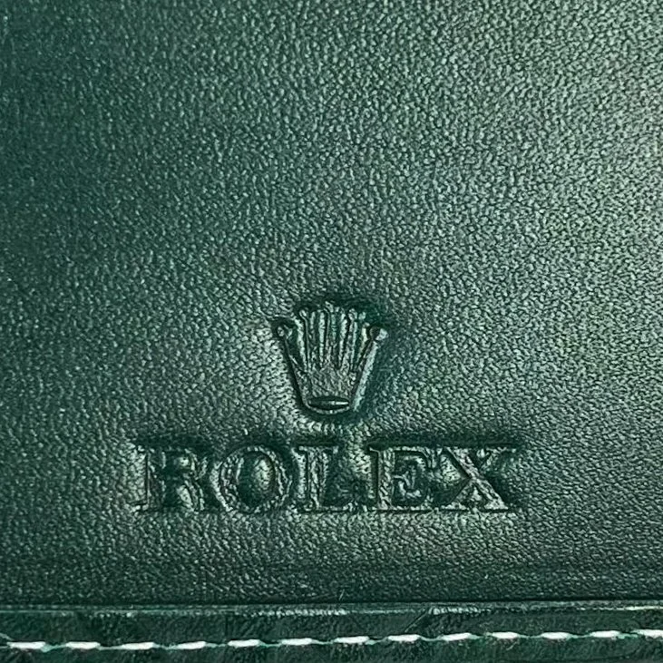 Rolex Green Leather Bifold Wallet with Crown Logo and Original Box Rolex Green Leather Bifold Wallet with Crown Logo and Original Box